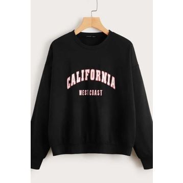 Madmext MG789 Siyah Mad Girls Bisiklet Yaka Kadın Sweatshirt