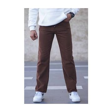 Madmext T6312 Kahverengi Straight Fit Erkek Jean Pantolon