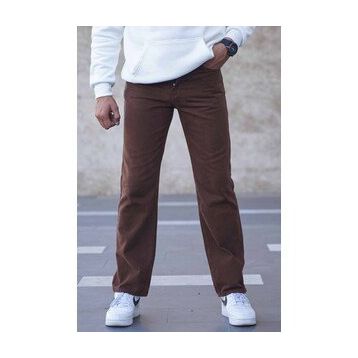 Madmext T6312 Kahverengi Straight Fit Erkek Jean Pantolon