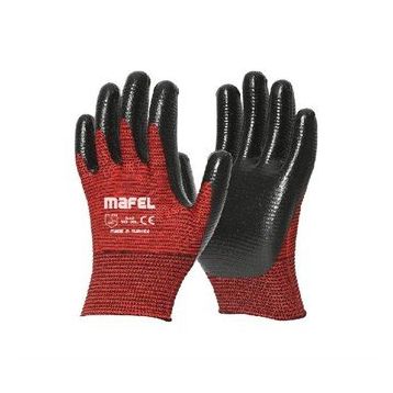 Mafel No:10 MF-001 Zebra Kırmızı Nitril Eldiven