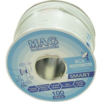Mag RG6 U4 64 Tel Smart 100 m Anten Kablosu