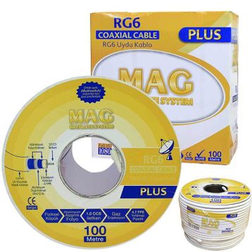 Mag RG6-U4 Plus Trishield 100 mt Anten Kablosu