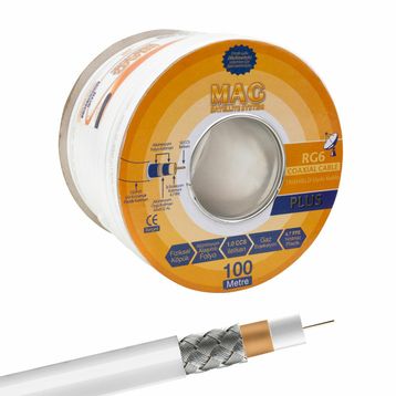 Mag RG6-U4 Plus Trishield 100 mt Anten Kablosu