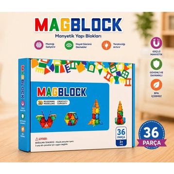Magblock 36 Parça 3D Manyetik Blok
