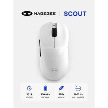 MageGee Scout Optik Şarjlı Sessiz Kablolu/Kablosuz Gaming Mouse