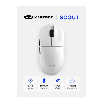 MageGee Scout Optik Şarjlı Sessiz Kablolu/Kablosuz Gaming Mouse