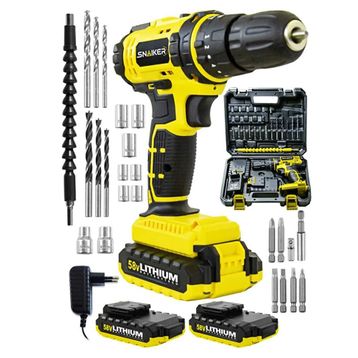 Mager Alman Darbeli Metal Şanzıman 12 V Li-on Bataryalı Çift Akülü Şarjlı Matkap