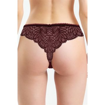 Magic Form 385 Bordo Kadın Dantelli Külot