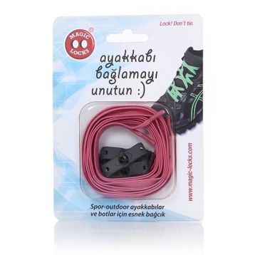 Magic Locks Pembe Kilitli Elastik Akıllı Bağcık