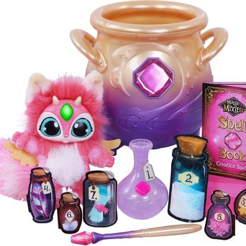Magic Mixies -Sihirli Mixies İnteraktif 8 inç Pembe Peluş Oyuncak ile Büyülü Misting Caldron