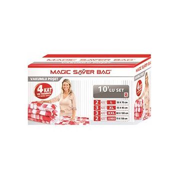 Magic Saver Bag 10'lu Vakumlu Poşet Seti 2