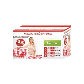Magic Saver Bag 14'lü Vakumlu Poşet Seti 1
