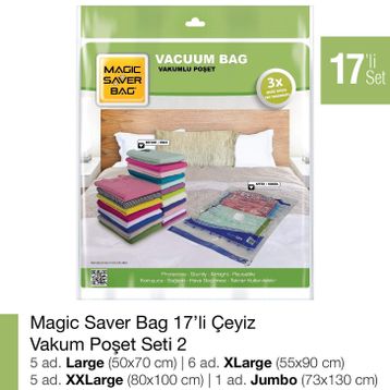 Magic Saver Bag 17'li Çeyiz Vakumlu Poşet Seti 2