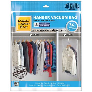 Magic Saver Bag 2'li Askılı L Vakum Poşet