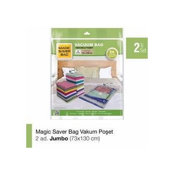 Magic Saver Bag 2'li Jumbo Vakumlu Poşet Seti