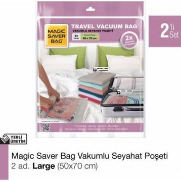 Magic Saver Bag 2'li L Seyahat Poşeti Roll-Up