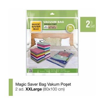 Magic Saver Bag 2'li XXL Vakumlu Poşet Seti