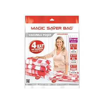 Magic Saver Bag 5'li Bagaj Vakumlu Poşet Seti 2