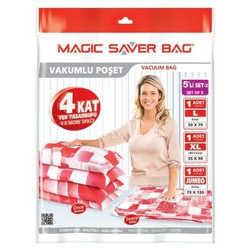 Magic Saver Bag 73x130 2'li Set Vakumlu Poşet