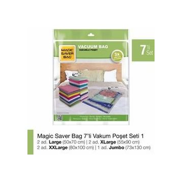 Magic Saver Bag 7'li Vakumlu Poşet Seti 1
