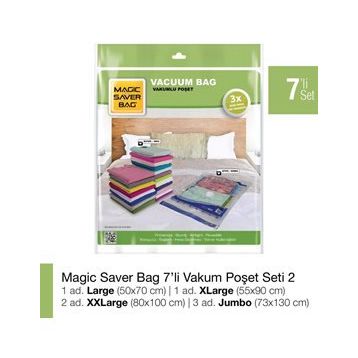 Magic Saver Bag 7'li Vakumlu Poşet Seti 2