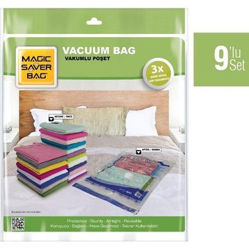 Magic Saver Bag 9'lu Vakumlu Poşet Seti 1