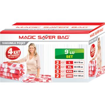 Magic Saver Bag 9'lu Vakumlu Poşet Seti 1