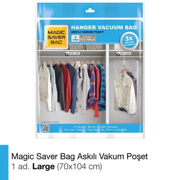 Magic Saver Bag L Askılı Vakumlu Poşet