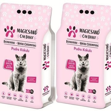 Magicsand 10 lt x 2 Adet Bebek Pudralı Kedi Kumu