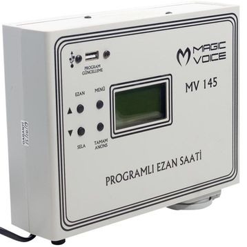 Magicvoice MV-145 3 Hocalı Programlı Duvar Tipi Ezan Saati