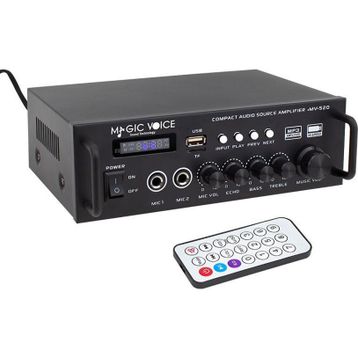 Magicvoice MV-520 15W Usb/Sd/Bluetooth 1 Mikrofon Girişli Trafosuz Amfi