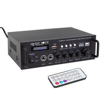 Magicvoice MV-520 15W Usb/Sd/Bluetooth 1 Mikrofon Girişli Trafosuz Amfi