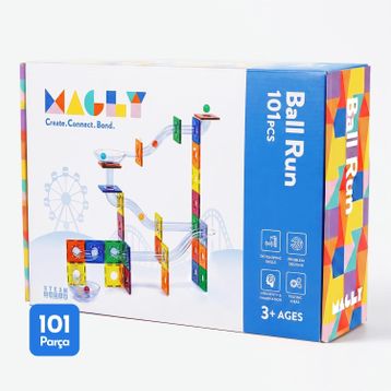 Magly Ball Run Parkur 3 Boyutlu 101 Parça Manyetik Yapı Seti