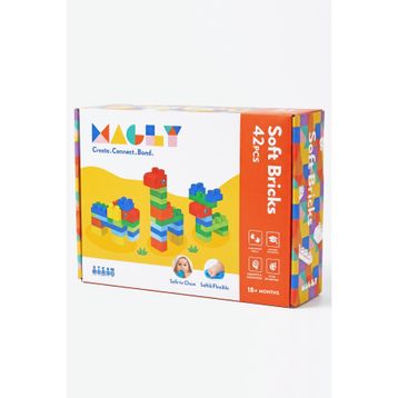 Magly Soft Bricks Yumuşak 42 Parça Renkli Yapı Blokları