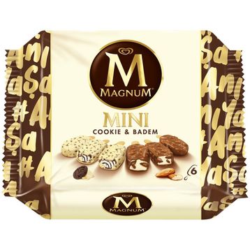 Magnum Mini Cookie-Badem 345 ml 6'lı Dondurma