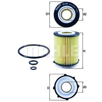 Mahle OX982D Yağ Filtresi