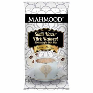 Mahmood Coffee 19 gr Hazır Türk Kahvesi Sütlü Şekersiz (12 adet)