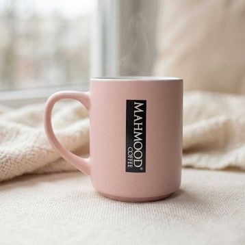 Mahmood Coffee Pembe Mottolu Porselen Kupa