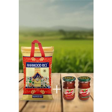 Mahmood Rice 4 kg Basmati Pirinç + 2x650 gr Altunsa Acı ve Tatlı Biber Salçası