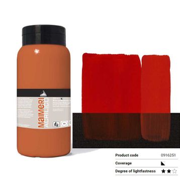Maimeri Acrilico 251 Permanent Red Light 200 ml Akrilik Boya