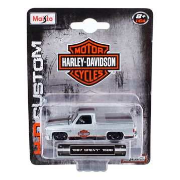 Maisto 1:64 Harley-Davidson 1987 Chevy 1500 Model Araba