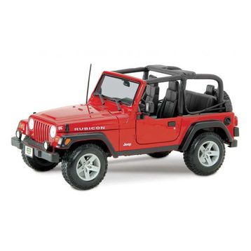 Maisto 2003 Jeep Wrangler Rubicon 1:18 P/e - Kırmızı Model Araba