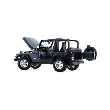Maisto MAIS-31663-4 1:18 Wrangler Rubicon Jeep Model Araba S-E Lacivert