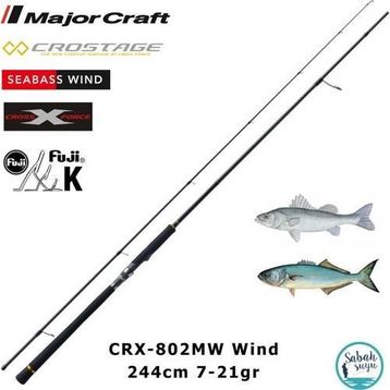 Major Craft Crostage CRX-802MW Wind 244 cm 7-21 gr 2 Parça Spin Kamış