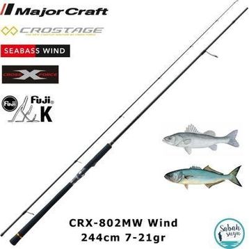 Major Craft Crostage CRX-802MW Wind 244 cm 7-21 gr 2 Parça Spin Kamış