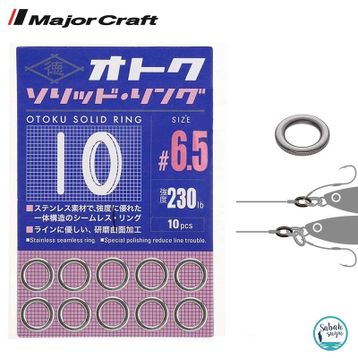 ‎Major Craft OTOKU-RING #6.5 10 Otoku Solid Ring Klips