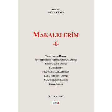 MAKALELERIM I - ARSLAN KAYA