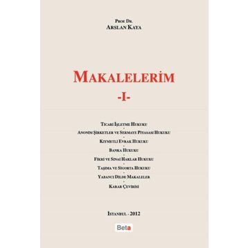 MAKALELERIM I - ARSLAN KAYA