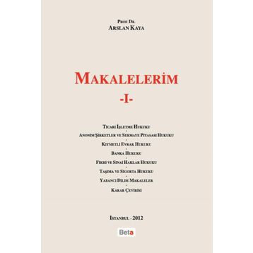 MAKALELERIM I - ARSLAN KAYA