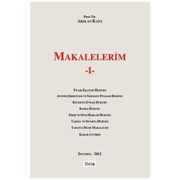 MAKALELERIM I - ARSLAN KAYA